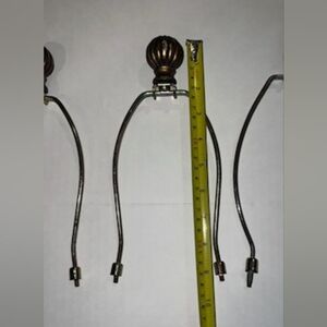 3 Lamp Harps & 3 Finials